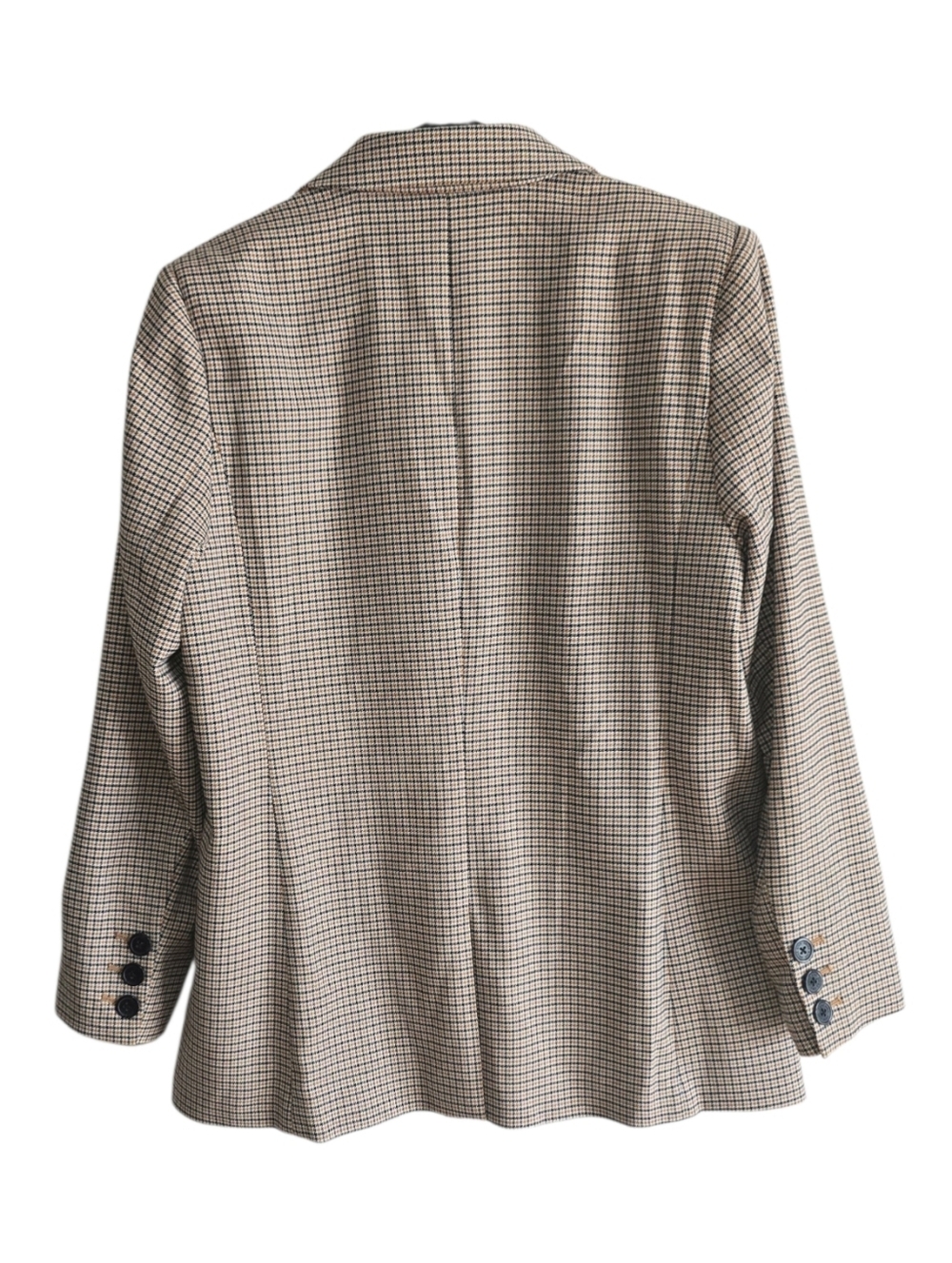 Anine Bing Madeline Beige Houndstooth Double-Button Blazer Size L - Picture 3 of 6